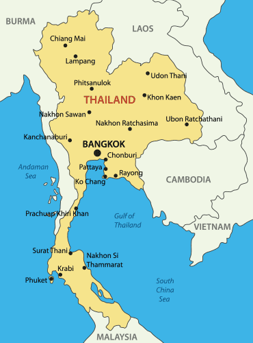 タイの地理的な位置と気候、国土の広さ