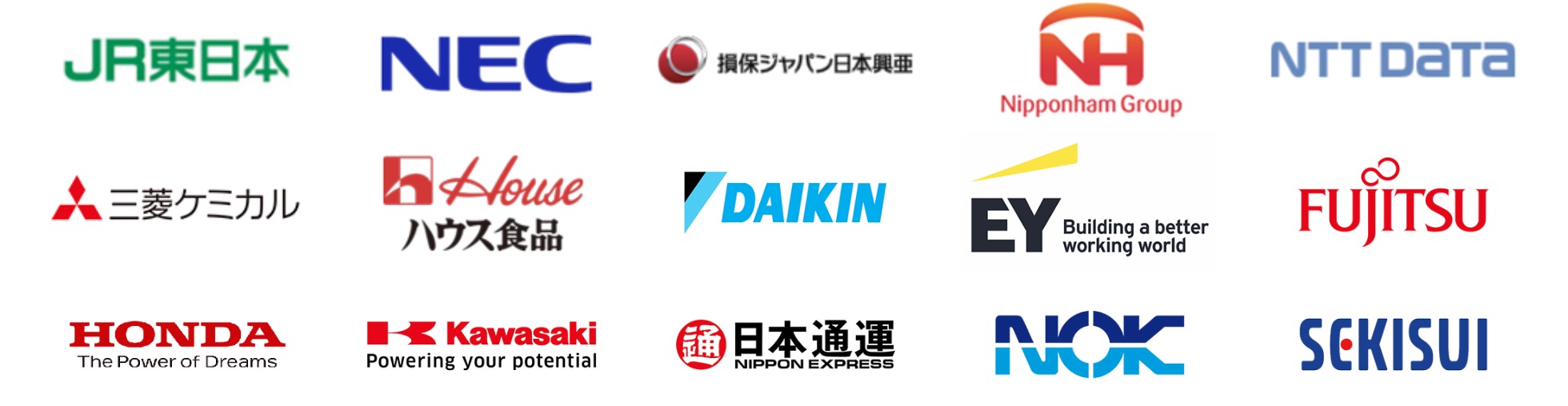 スパイスアップ・ジャパンの企業向けの海外研修プログラムを採用している主な企業