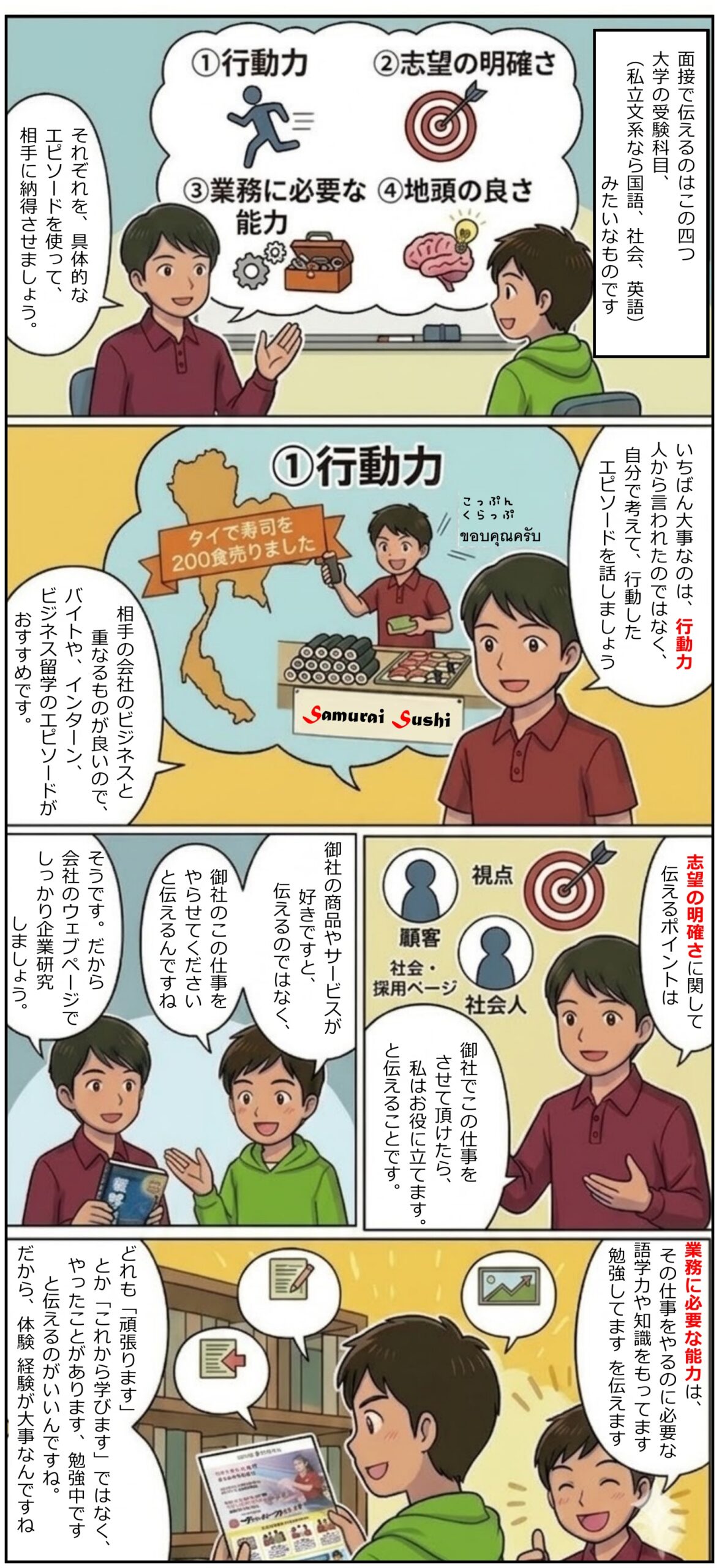 面接対策漫画