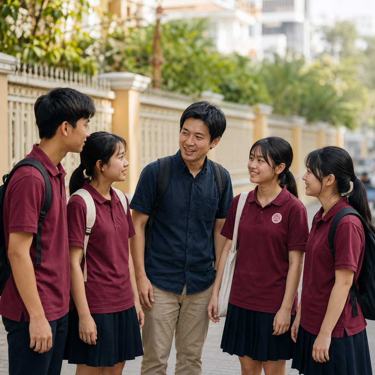 活動に帯同する日本人スタッフと参加者